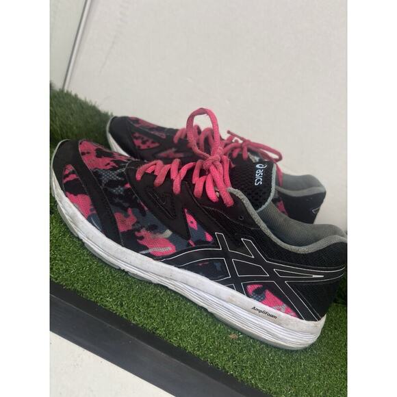 NIB Asics Girls Amplica GS SP Hot Pink/Soft Sky Big Girl 6 - Picture 1 of 10